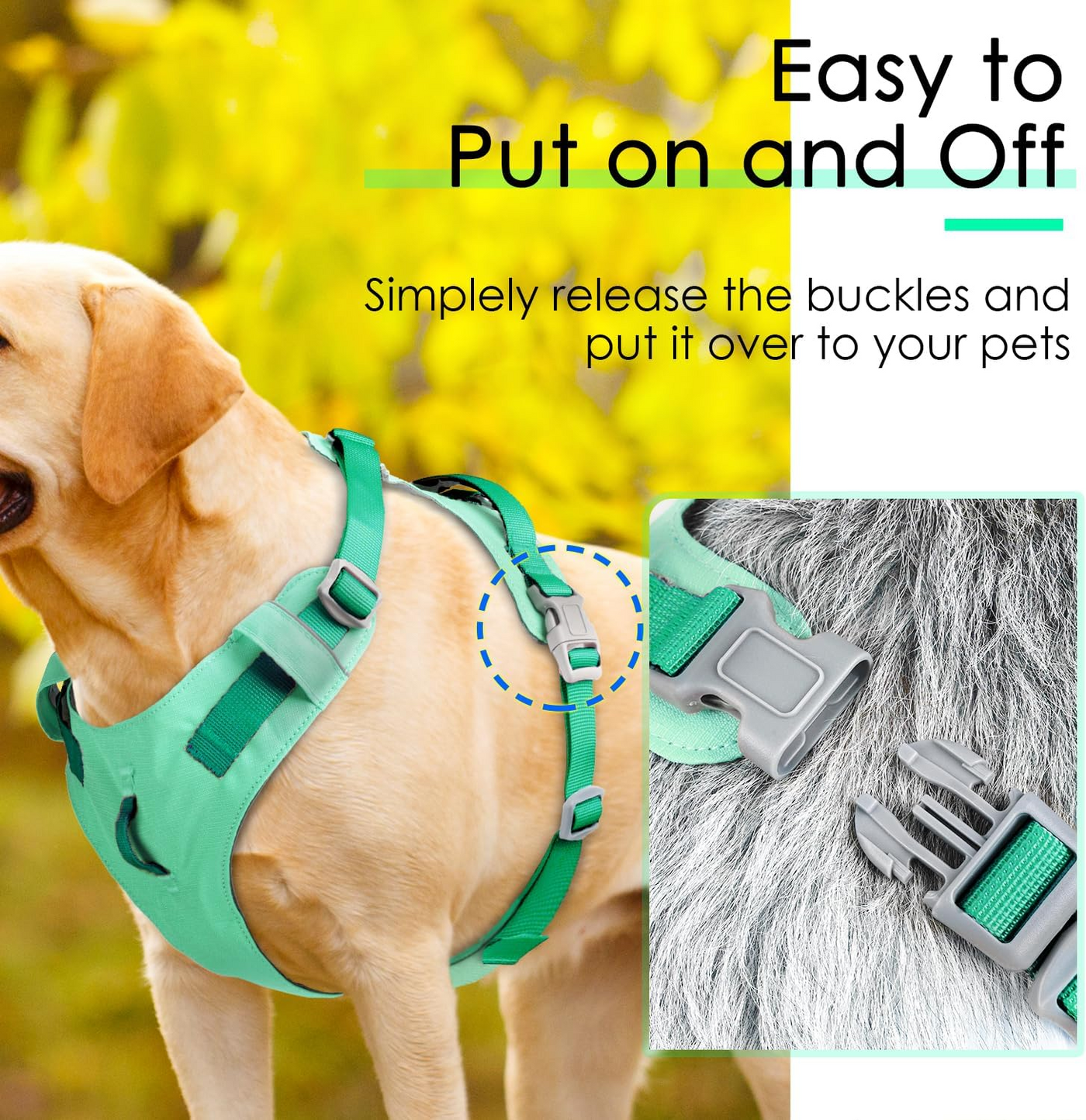 AdventureMore Lightweight Dog Harness with QR Code Dog Tag Breathable Escape Proof Vest Harness for Puppy Small Medium Dogs and Cats Easy to Put On and Control for Training Walking
