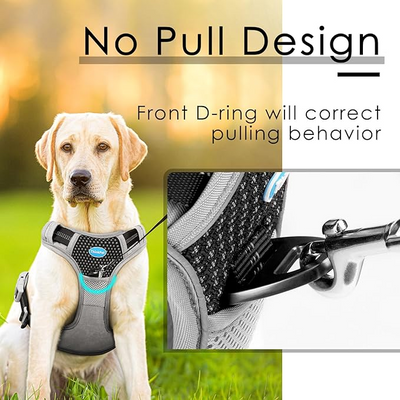 ThinkPet No Pull Harness Breathable Sport Vest with Handle-Dog Harnesses Reflective Adjustable for Medium Large Dogs