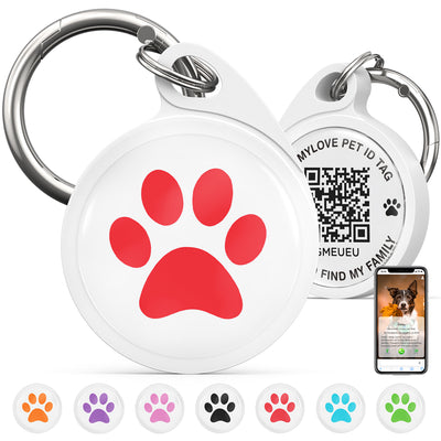 QR Code Dog Tag, Smart ID Tags, Dog Tags Personalized Lightweight Silent ID Tag for Kids Pets Bags Keys