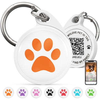 QR Code Dog Tag, Smart ID Tags, Dog Tags Personalized Lightweight Silent ID Tag for Kids Pets Bags Keys
