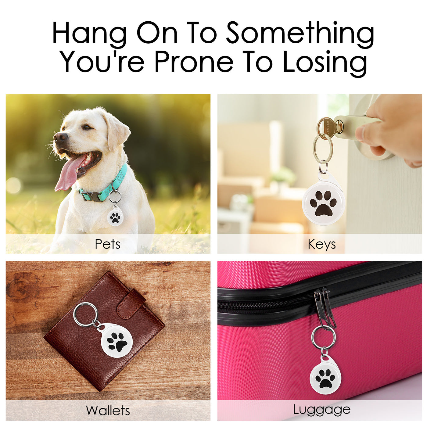 QR Code Dog Tag, Smart ID Tags, Dog Tags Personalized Lightweight Silent ID Tag for Kids Pets Bags Keys