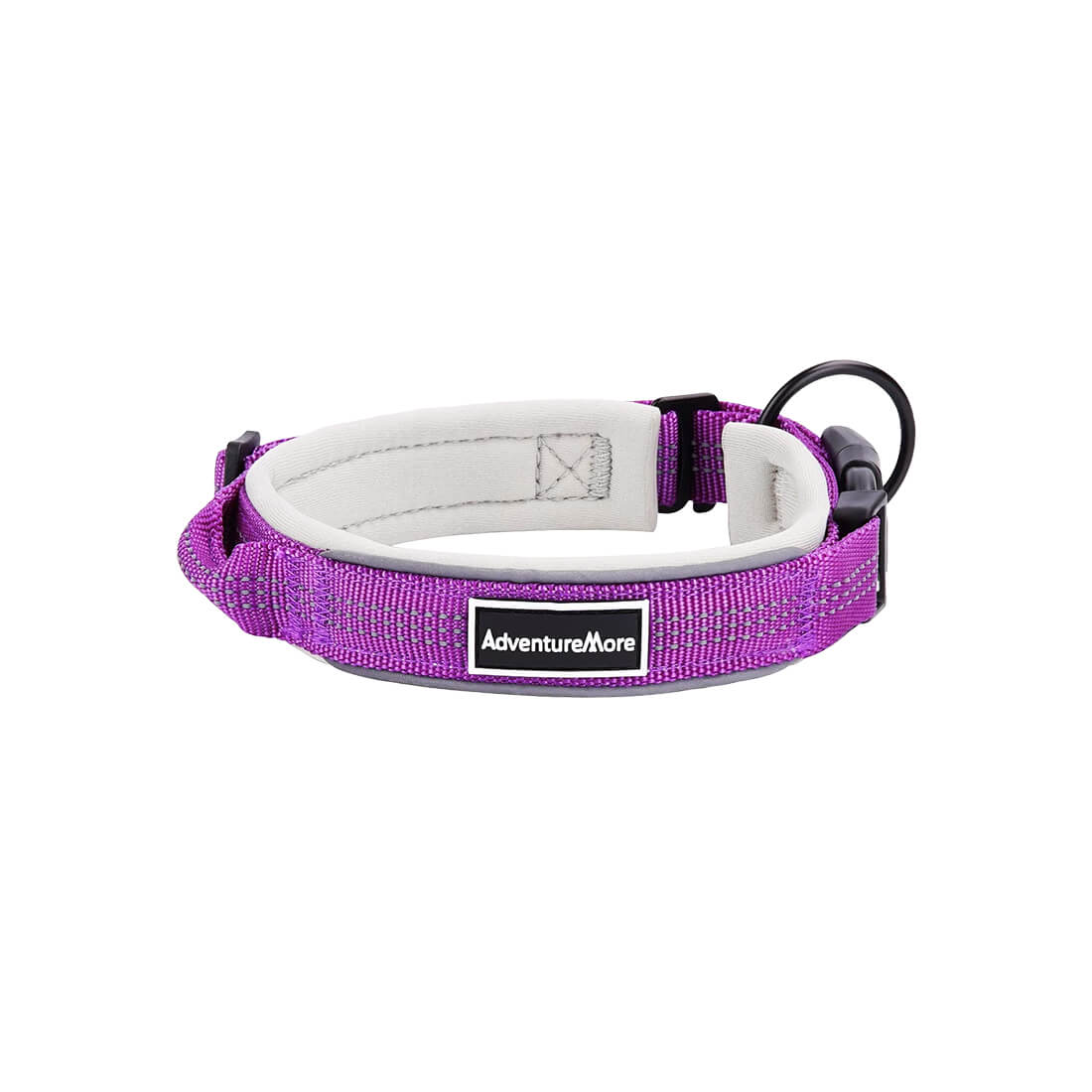 Dog Collar Leash Set - Matching Dog Collar and Lead, Made in The USA - 1  Inch Wide Adjusts to 13-21 Inches, Large, Wicked Purple 